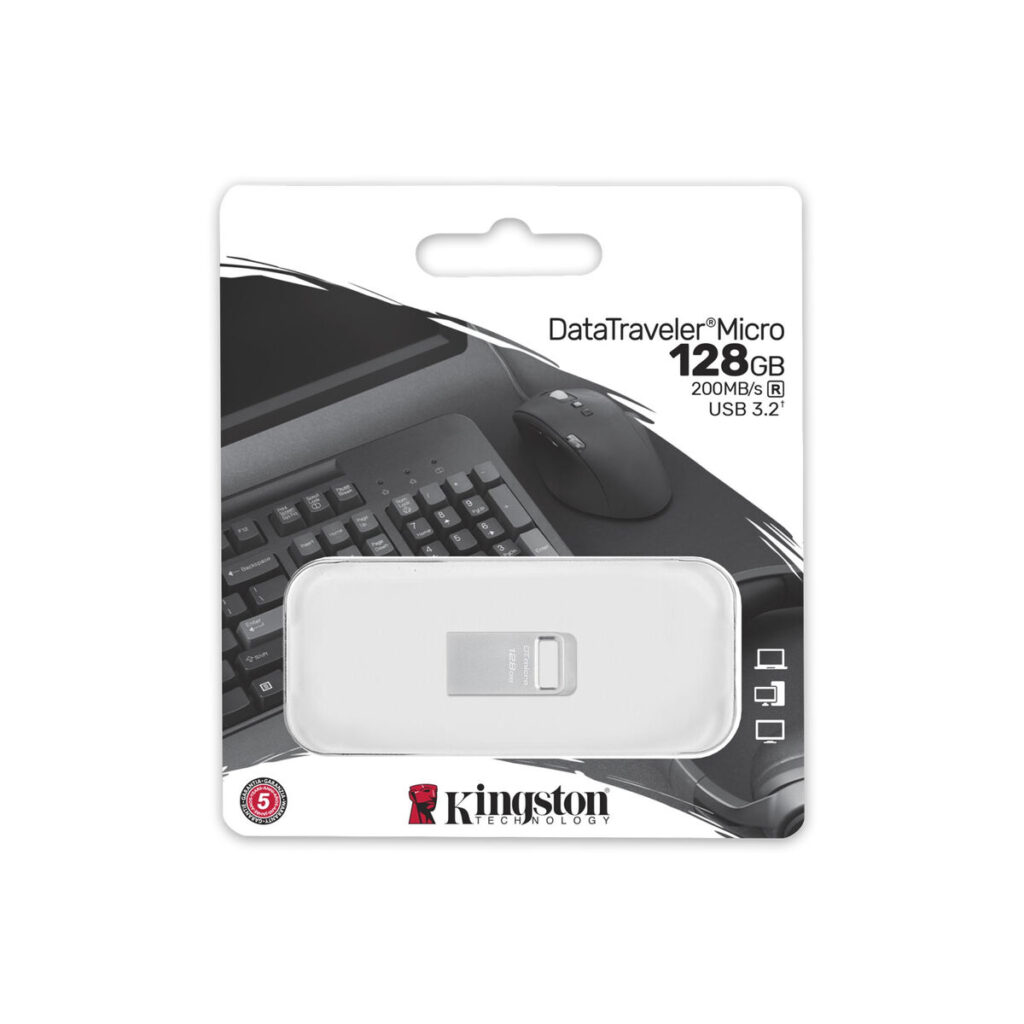 Στικάκι USB Kingston DTMC3G2/128GB Μαύρο Ασημί 128 GB