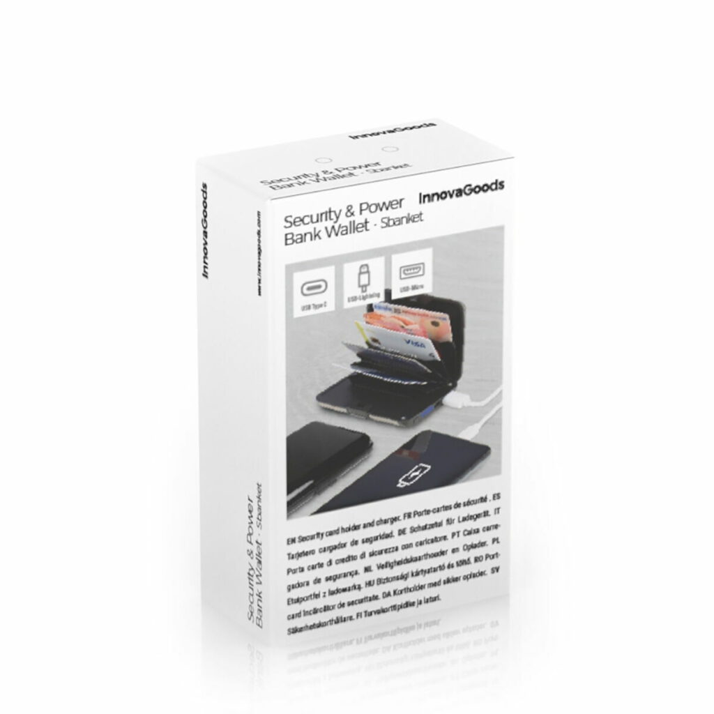 Θήκη Καρτών με Ασφάλεια RFID και Power Bank Sbanket InnovaGoods