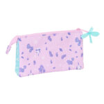 Τριπλή Κασετίνα Frozen Cool days Βιολετί Sky μπλε 22 x 12 x 3 cm