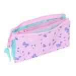 Τριπλή Κασετίνα Frozen Cool days Βιολετί Sky μπλε 22 x 12 x 3 cm