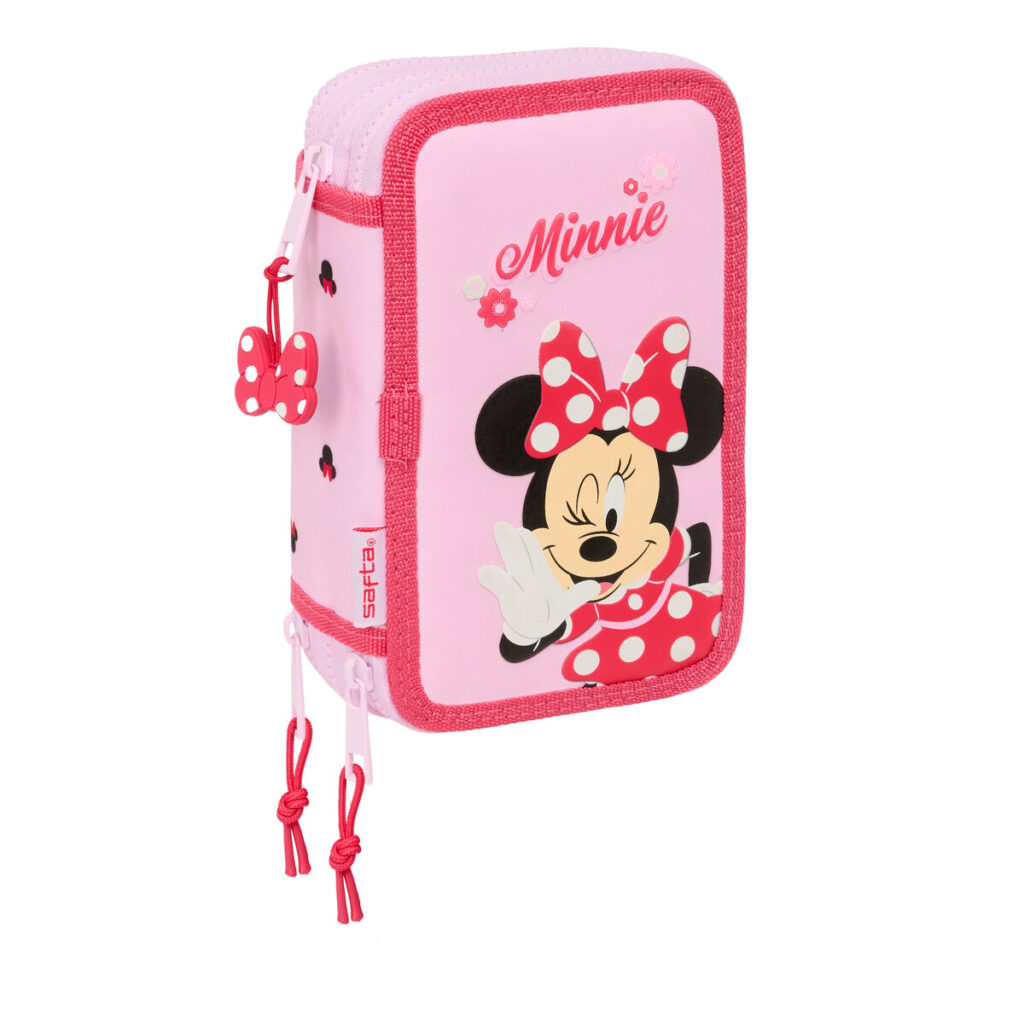 Τριπλή Κσετίνα Minnie Mouse Naive Ροζ 12,5 x 19,5 x 5,5 cm 37 Τεμάχια