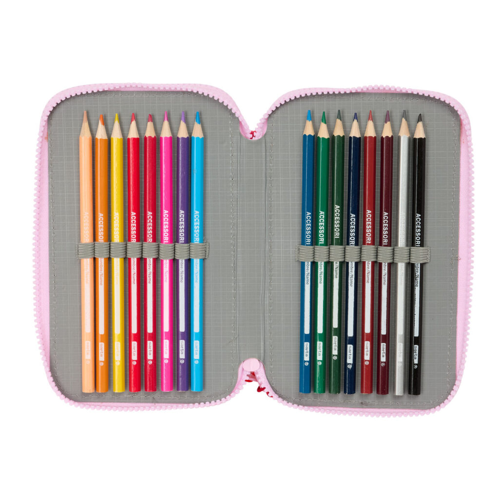 Τριπλή Κσετίνα Minnie Mouse Naive Ροζ 12,5 x 19,5 x 5,5 cm 37 Τεμάχια