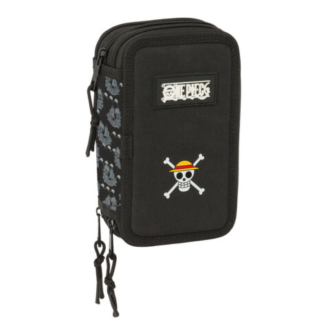 Τριπλή Κσετίνα One Piece Pirates Μαύρο 12,5 x 19,5 x 5,5 cm 37 Τεμάχια