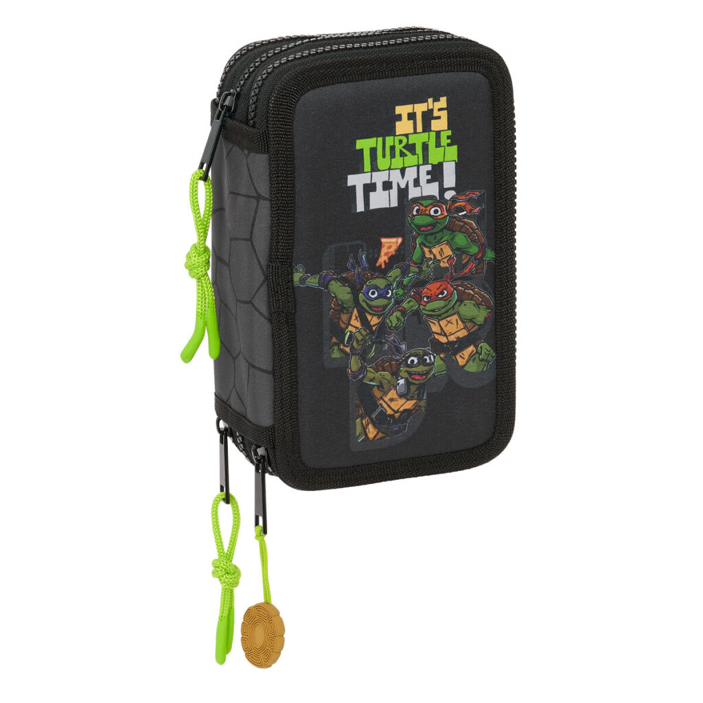 Τριπλή Κσετίνα Teenage Mutant Ninja Turtles Μαύρο Γκρι 12,5 x 19,5 x 5,5 cm 36 Τεμάχια
