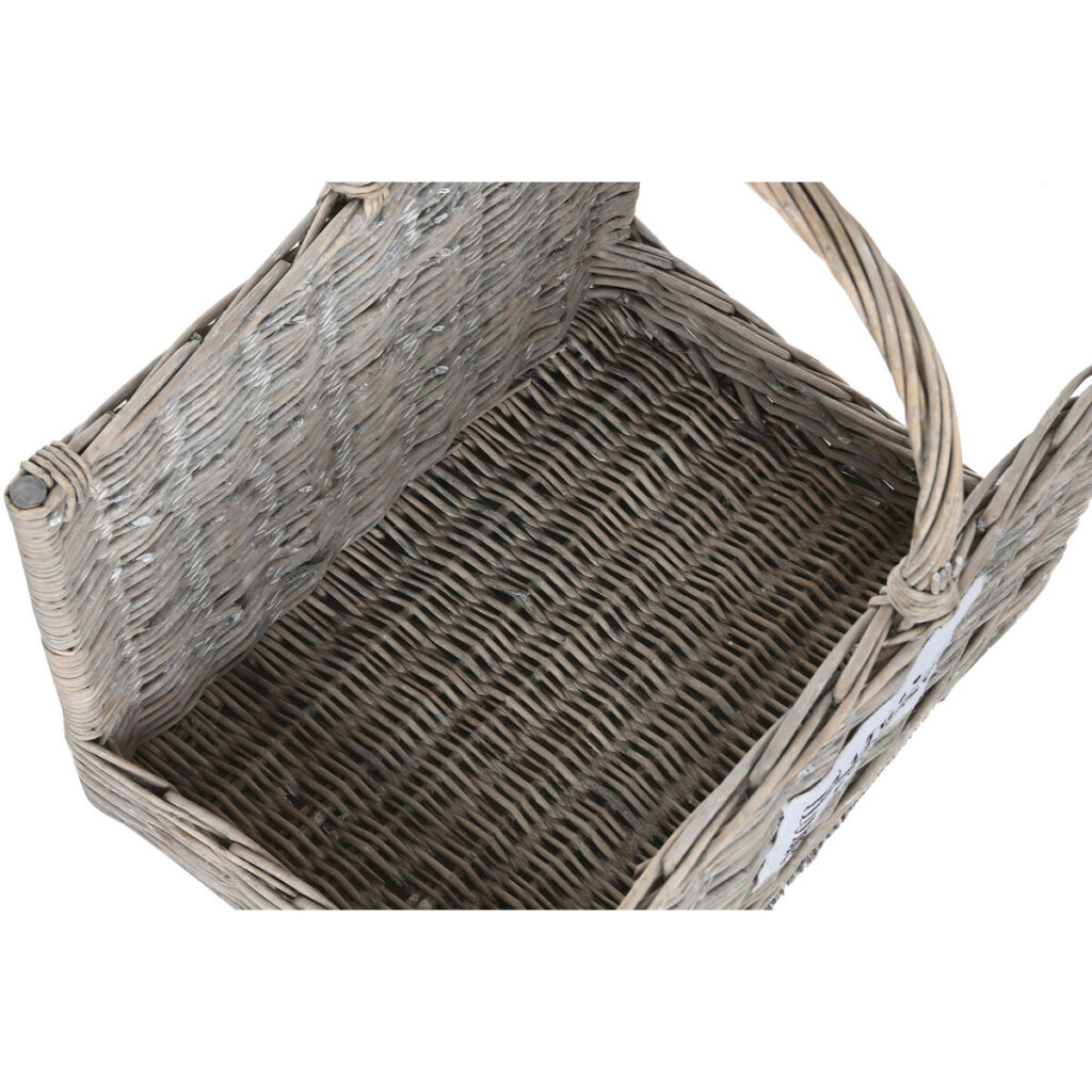 Βάση για Καυσόξυλα Home ESPRIT Φυσικό λυγαριά 47 x 35 x 54 cm