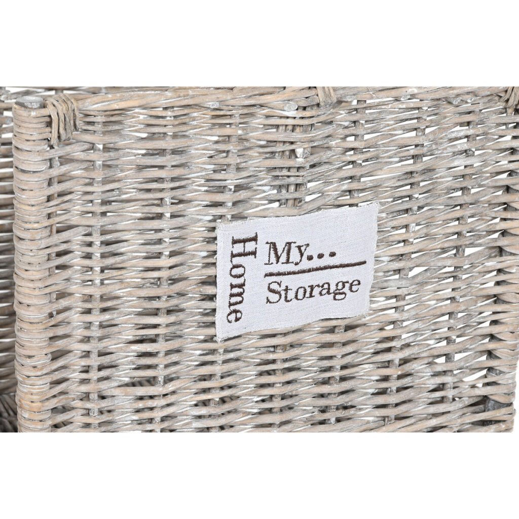 Βάση για Καυσόξυλα Home ESPRIT Φυσικό λυγαριά 47 x 35 x 54 cm