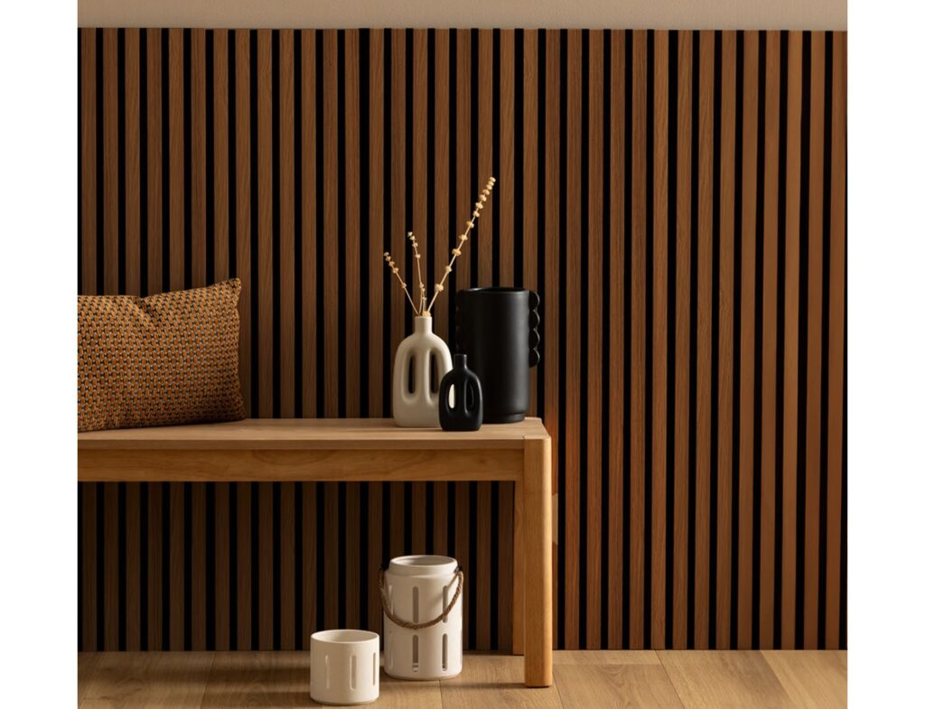 3D Πάνελ Τοίχου Colva Atmosphera - 120X60Cm - Dark Wood