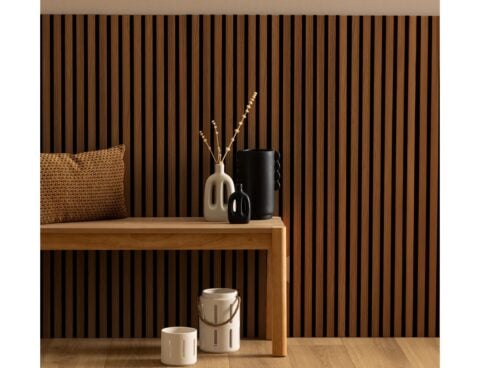 3D Πάνελ Τοίχου Colva Atmosphera - 120X60Cm - Dark Wood