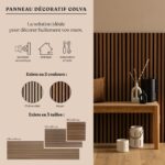 3D Πάνελ Τοίχου Colva Atmosphera - 120X60Cm - Dark Wood