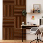3D Πάνελ Τοίχου Colva Atmosphera - 60X60Cm - Dark Wood