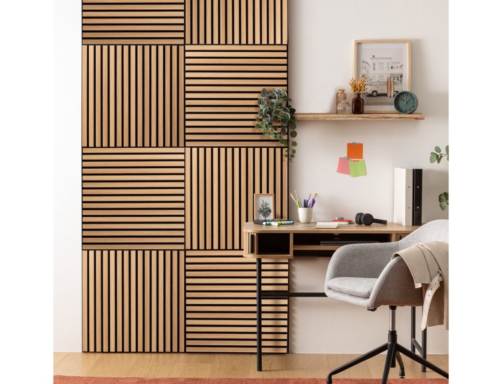 3D Πάνελ Τοίχου Colva Atmosphera - 60X60Cm - Light Wood