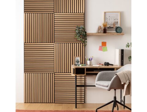 3D Πάνελ Τοίχου Colva Atmosphera - 60X60Cm - Light Wood