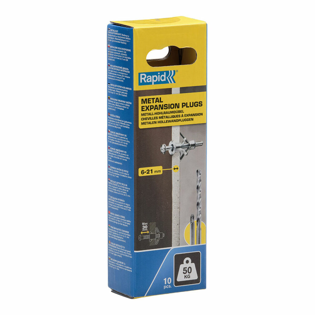 άγκυρες και βίδες Rapid 13 x 52 mm M6 x 63 mm Μέταλλο Επέκταση x10