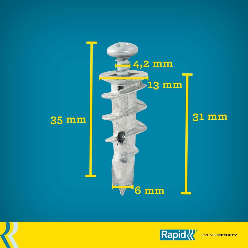 άγκυρες και βίδες Rapid M13 x 31 mm x10
