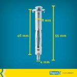 άγκυρες και βίδες Rapid Ø 8 x 46 mm M4 x 55 mm Μέταλλο Επέκταση x10