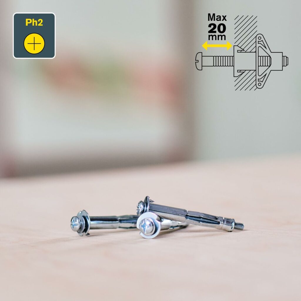 άγκυρες και βίδες Rapid Ø 8 x 46 mm M4 x 55 mm Μέταλλο Επέκταση x10