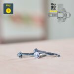 άγκυρες και βίδες Rapid Ø 8 x 46 mm M4 x 55 mm Μέταλλο Επέκταση x10