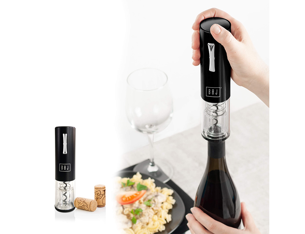 Ανοιχτήρια Χειρός Electric Wine Opener Boj + Cap Cut Foil Cutter 009