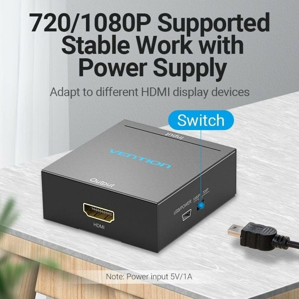 Αντάπτορας RCA σε HDMI Vention AEFB0 Μαύρο