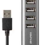 Αντάπτορας USB 2.0 Hub με 4 θύρες - CL-122 - AWEI - 085434