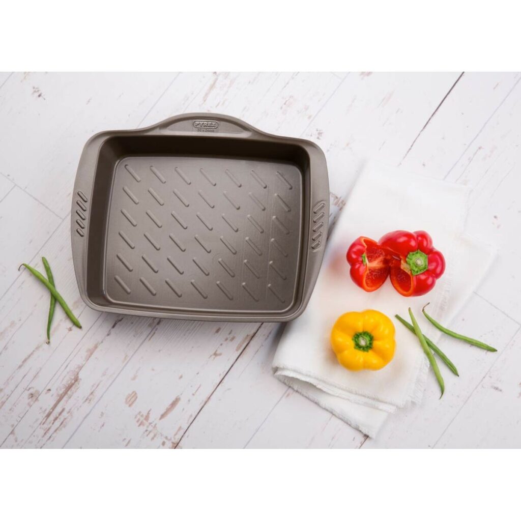 Αντικολλητικός Δίσκος Φούρνου Pyrex Καφέ Μαύρο Μέταλλο Χάλυβας