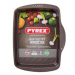Αντικολλητικός Δίσκος Φούρνου Pyrex Καφέ Μαύρο Μέταλλο Χάλυβας
