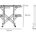 Απλώστρα Aliante Arit - 132X67X105Cm - Φυσικό