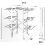 Απλώστρα Aquilone Arit - 132X68X137Cm - Φυσικό