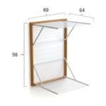 Απλώστρα Koral Arit - 69X64X98Cm - Φυσικό