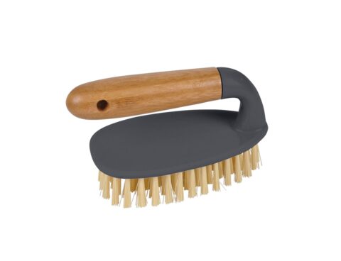 Αξεσουάρ Καθαρισμού Plastic Scrubbing Brush, Bamboo Handle 15Cm