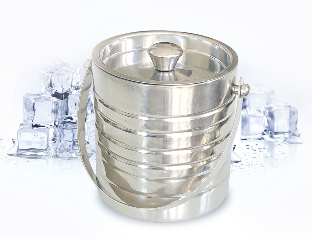 Αξεσουάρ Κρασιού Ice Bucket. Stainless Steel. Double Wall With Lid.