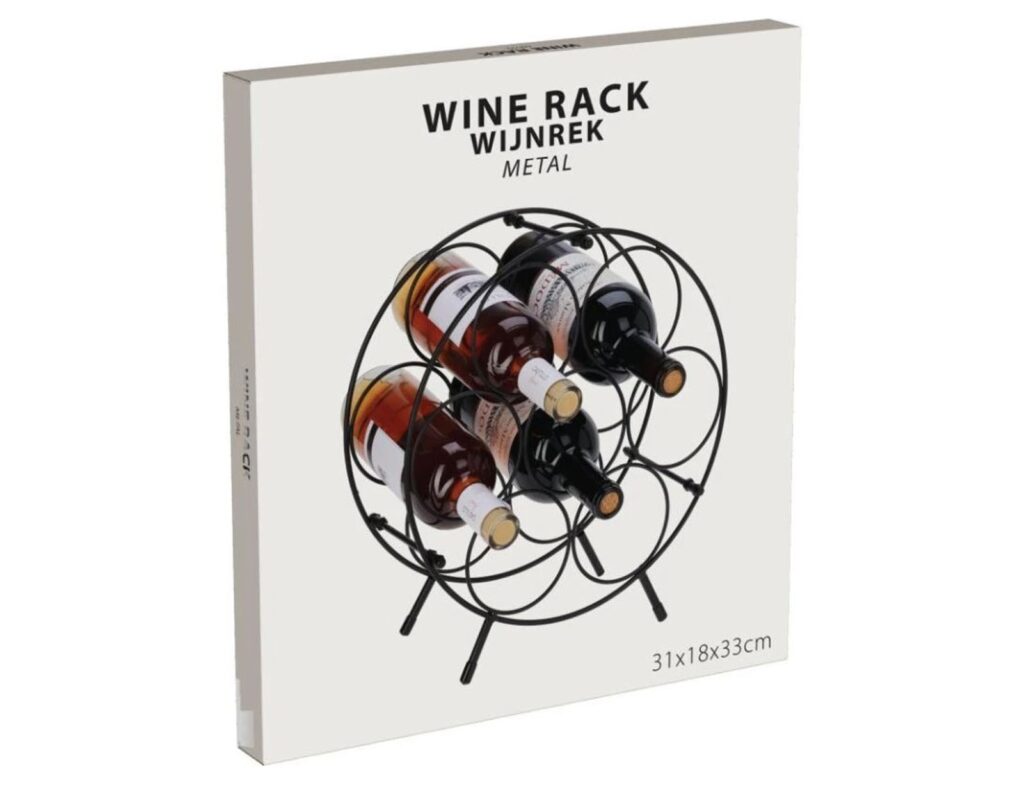 Αξεσουάρ Κρασιού Wine Rack Metal For 7 Bottles Dd1001040