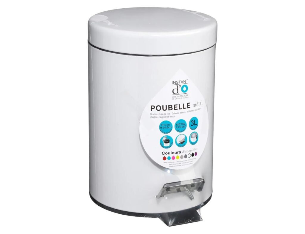 Αξεσουάρ Μπάνιου 3L Dustbin White Five 105612