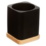 Αξεσουάρ Μπάνιου Black Toilet Brush Resin Natur 174613