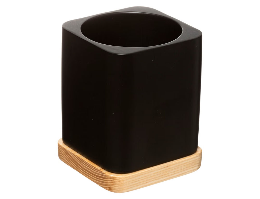Αξεσουάρ Μπάνιου Black Toilet Brush Resin Natur 174613