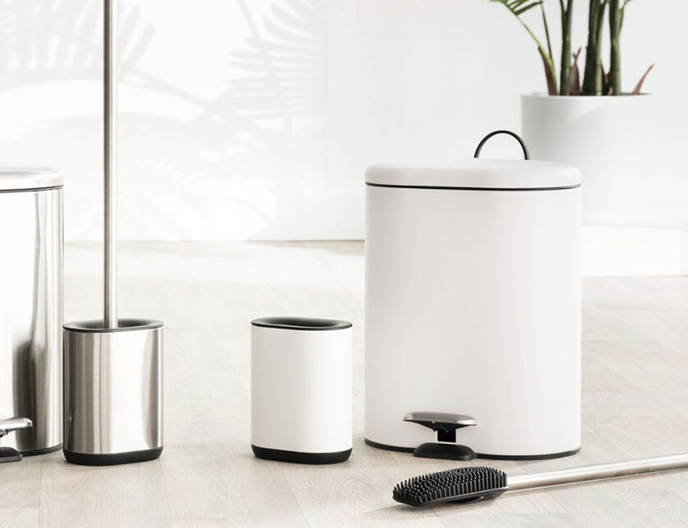 Αξεσουάρ Μπάνιου Dustbin Softcl 6L Siliflex Wht 174635A