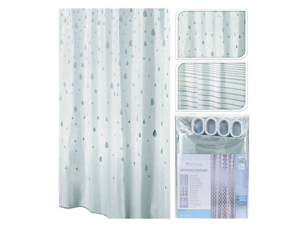 Αξεσουάρ Μπάνιου Shower Curtain 180X180Cm 3Ass Cy2100930