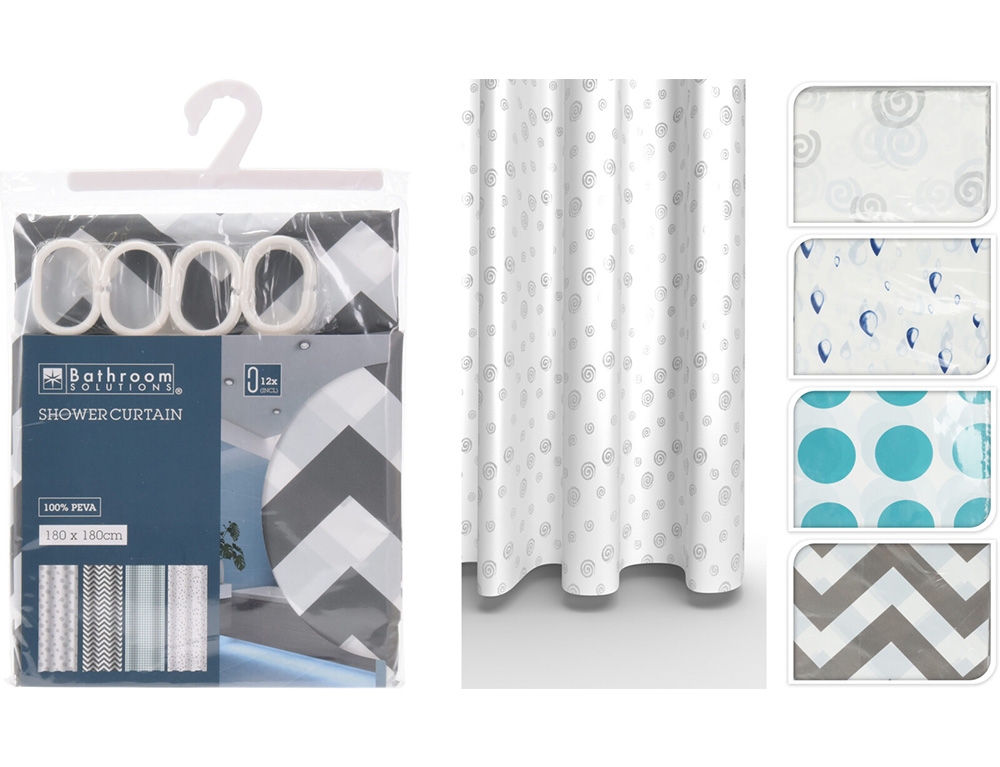 Αξεσουάρ Μπάνιου Shower Curtain 180X180Cm 4Ass 101002630