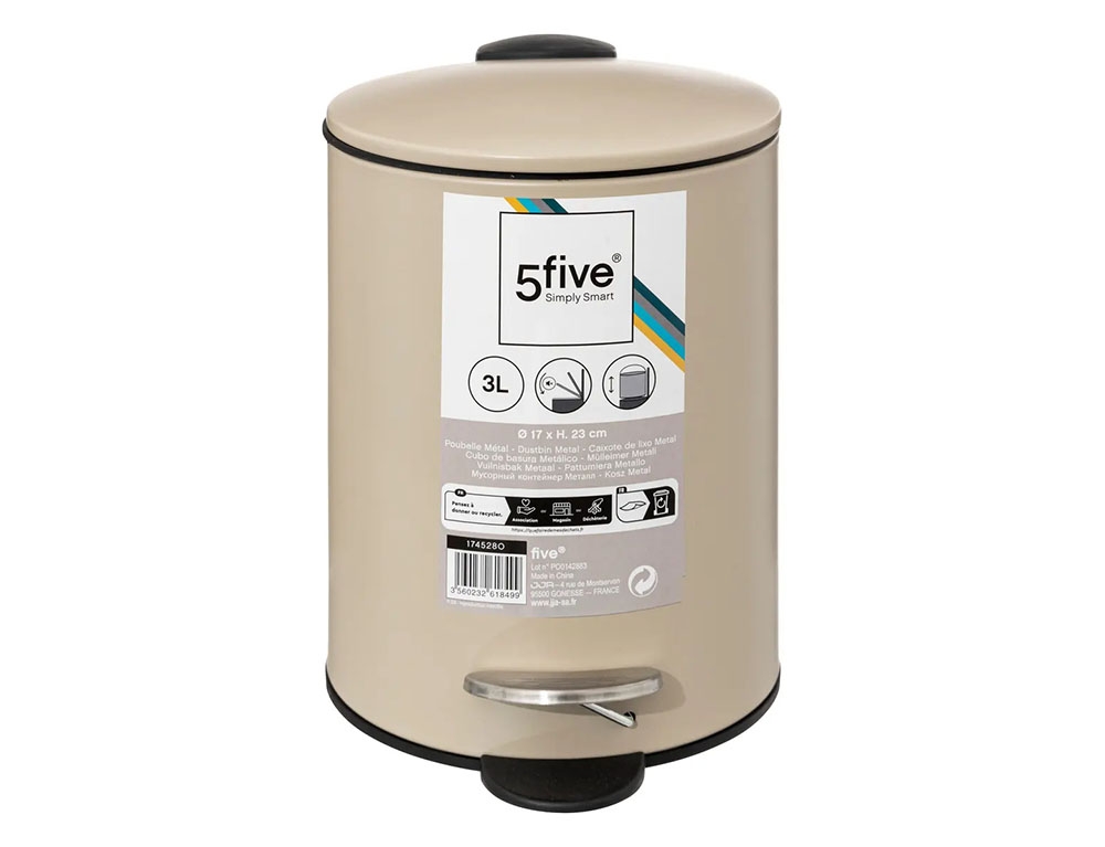Αξεσουάρ Μπάνιου Softcl 3L Dustbin Lin Colors 174528O