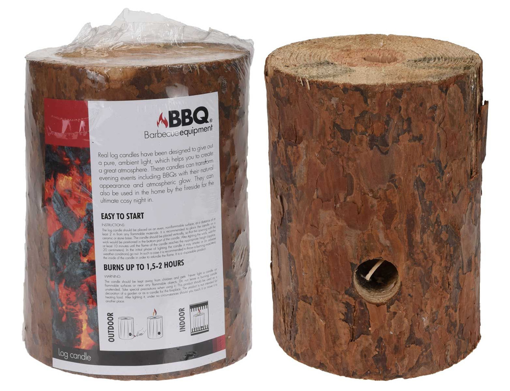 Αξεσουάρ Ψησταριών Bbq Log Candle Wood Bbq H20Xd15Cm Fs6000010