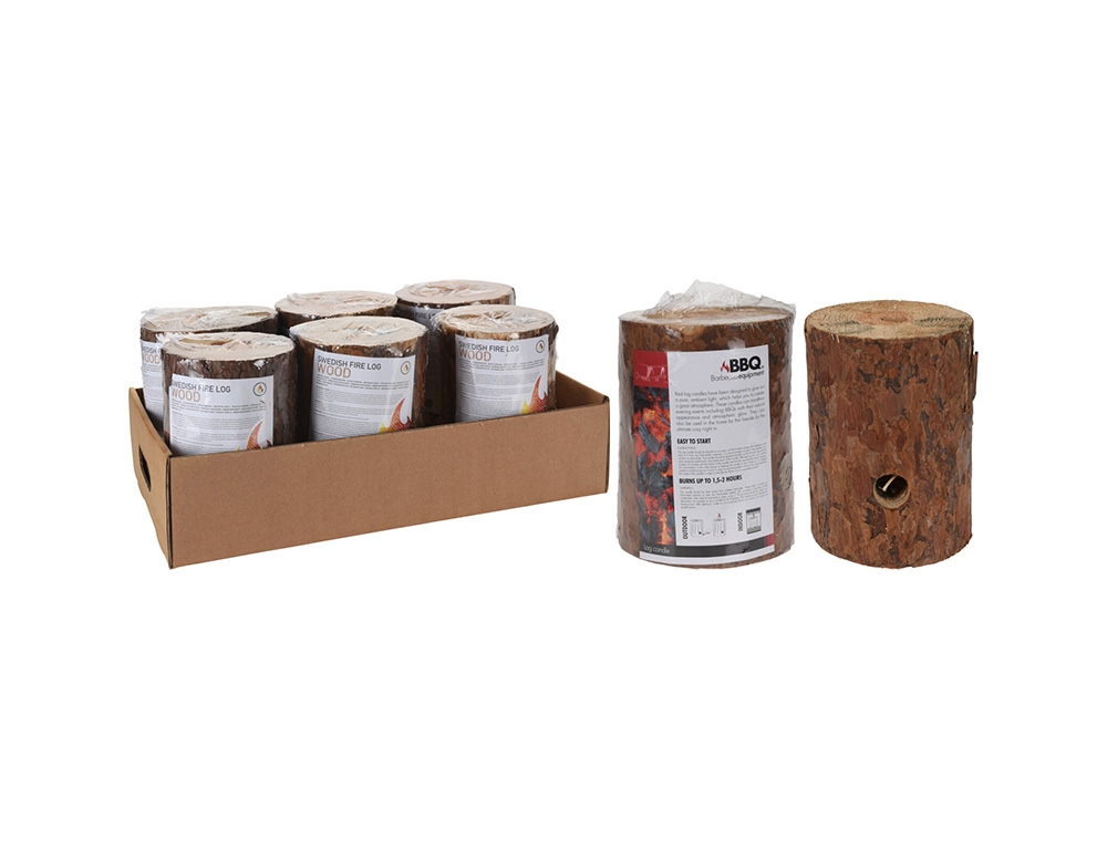 Αξεσουάρ Ψησταριών Bbq Log Candle Wood Bbq H20Xd15Cm Fs6000010