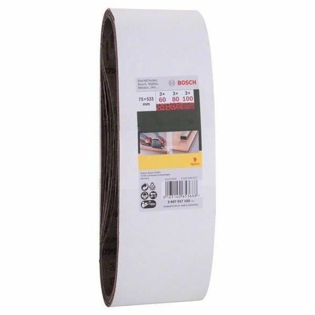 Belt sandpaper BOSCH 2607017155 9 Τεμάχια
