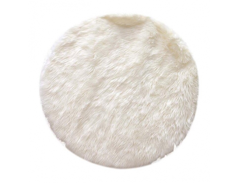 Χαλιά Ecru Imitation Fur Round Carpet 115Cm M4 Tx9006