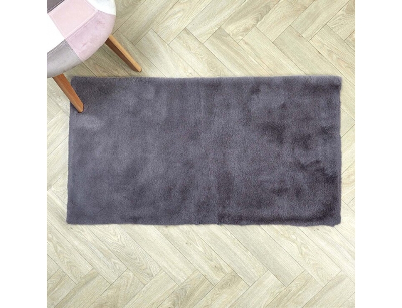 Χαλιά Grey Imitation Fur Rug 110X60Cm Tx9151