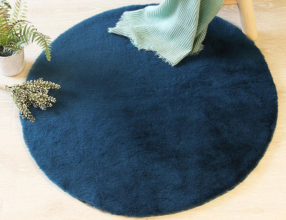 Χαλιά Rug Fur Extra Soft Blue D80 Atmosphera 172421Q