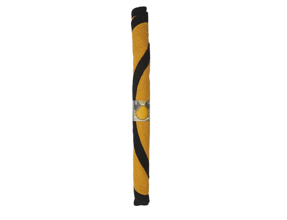 Χαλιά Tapis Rond Coton Moutarde Bord Noir 120Cm M4 Tx904