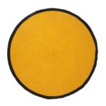 Χαλιά Tapis Rond Coton Moutarde Bord Noir 120Cm M4 Tx904