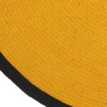 Χαλιά Tapis Rond Coton Moutarde Bord Noir 120Cm M4 Tx904