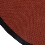 Χαλιά Tapis Rond Coton Terracotta Bord Noir 120Cm M4 Tx9