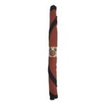 Χαλιά Tapis Rond Coton Terracotta Bord Noir 120Cm M4 Tx9